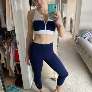 Lorna Jane navy 7/8 tights